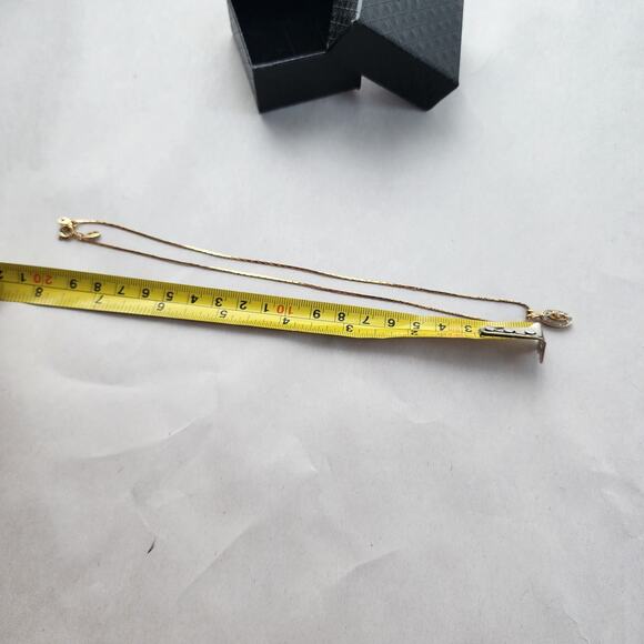 Authentic VTG Givenchy Signed Logo G Pendant Necklace Gold Crystal Rhinestone - Picture 8 of 10